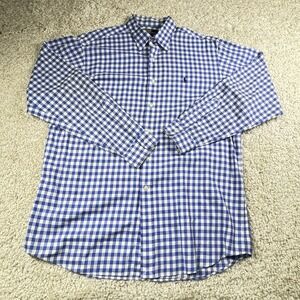 Polo Ralph‎ Lauren Shirt Men's Button Front Blue Gingham Lowell Sport